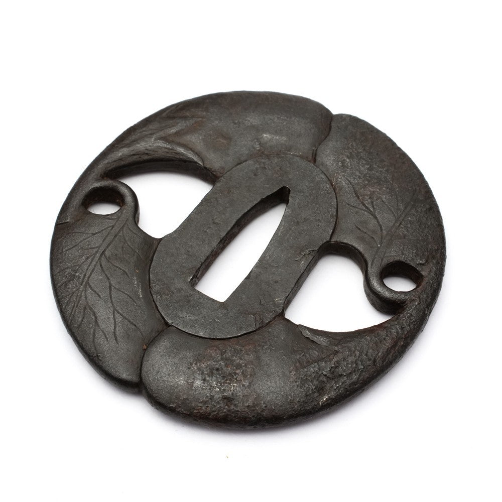 Tsuba Japanese Sword Accessory Eggplant 2.6 in From Japan5