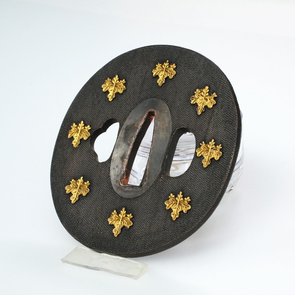 Tsuba Japanese Sword Accessory Paulownia Crest Shakudo Uonoko 3.1 in From Japan5