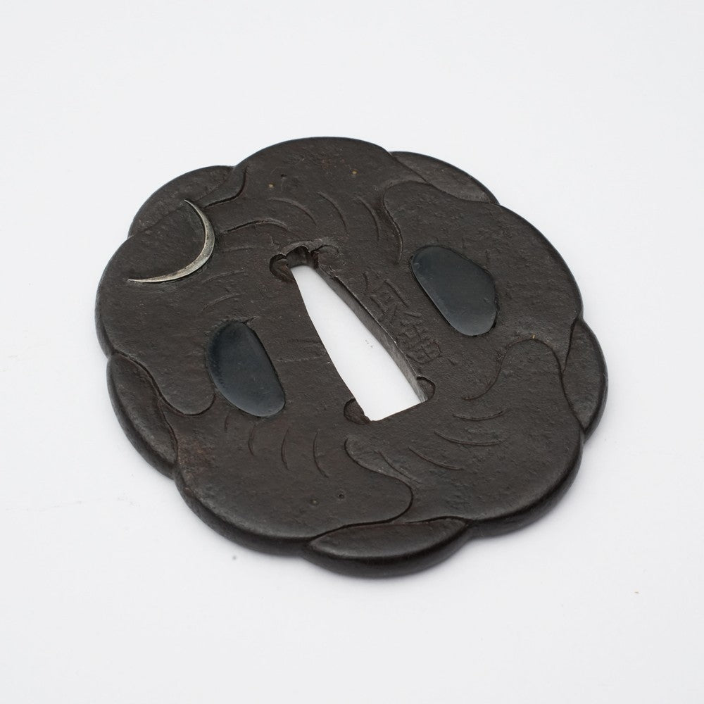 Tsuba Japanese Sword Accessory Sadahiro 2.57 in From Japan5