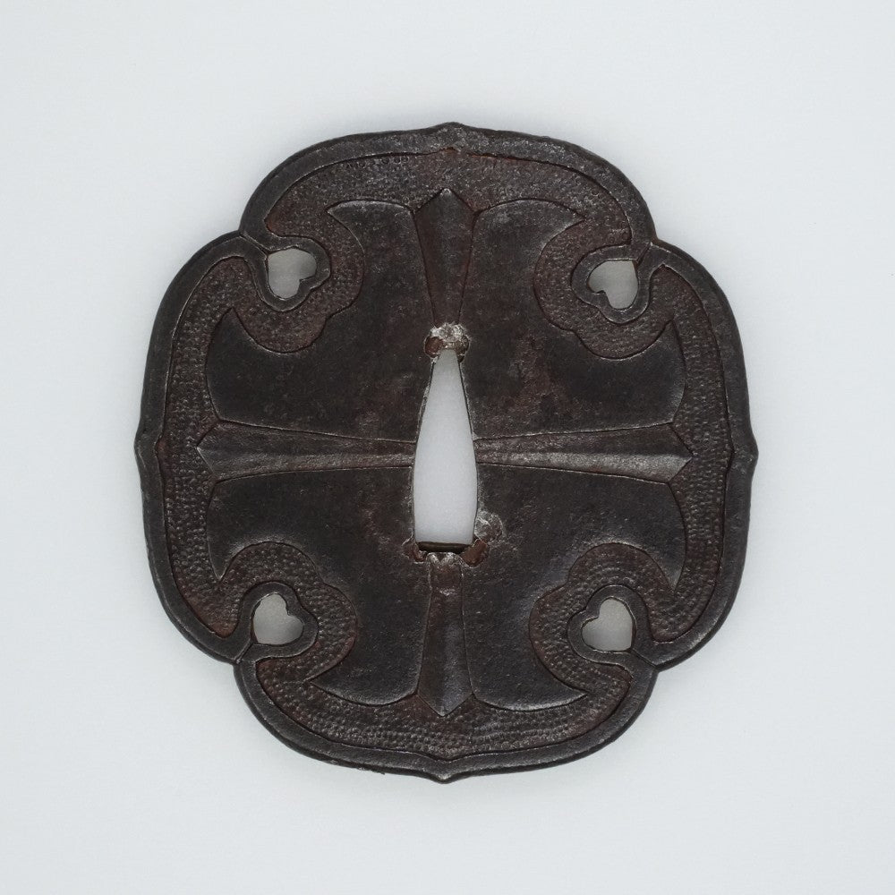 Tsuba Japanese Sword Accessory "TatiTsuba" 3.66 in5