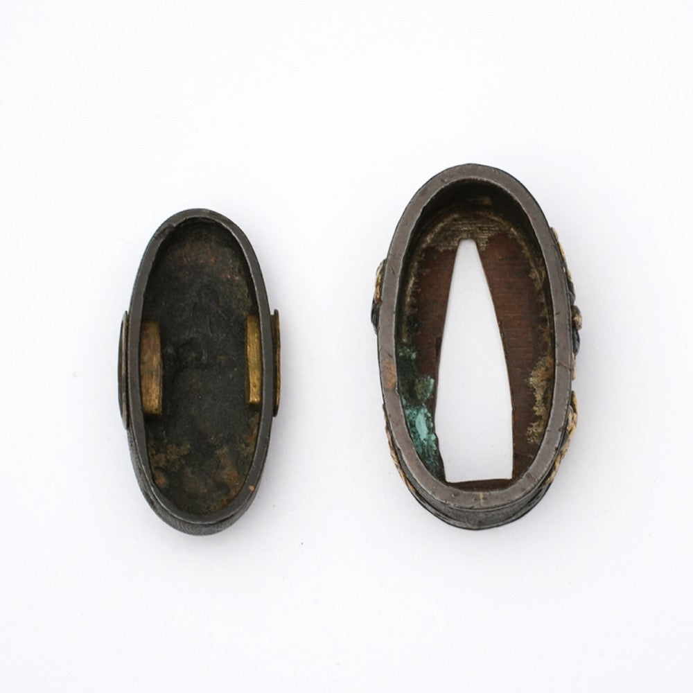 Futigashira Japanese Sword Accessory ”Chinese People” 1.53 in5