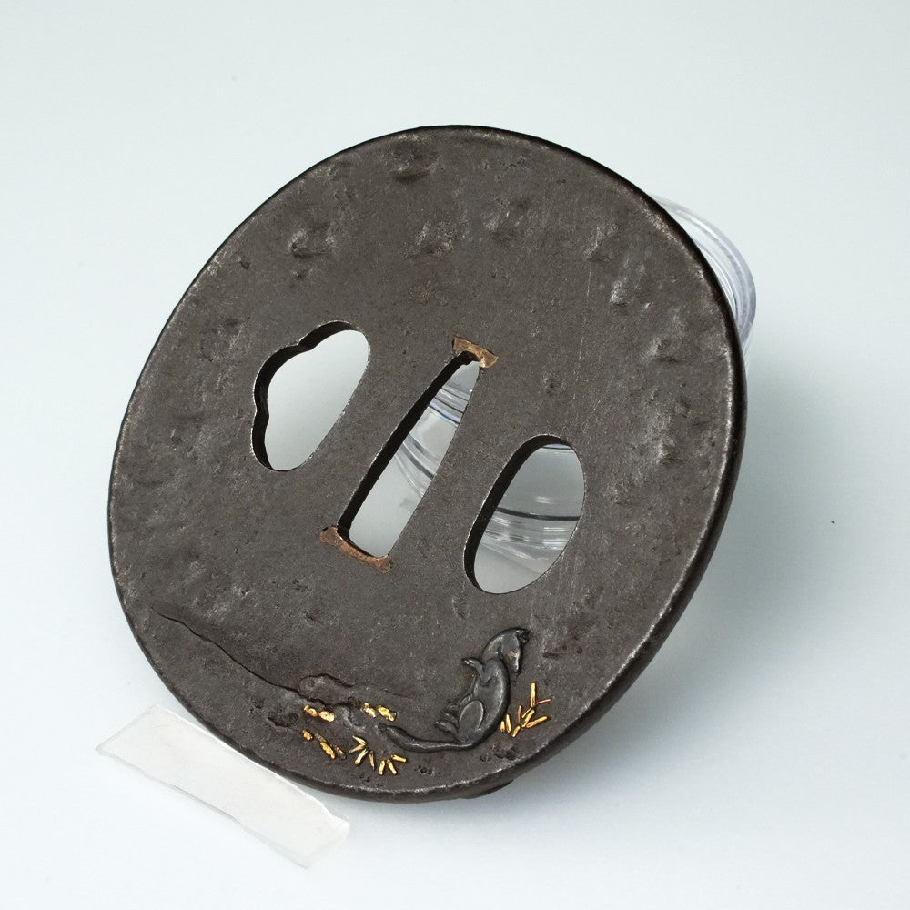 Tsuba Japanese Accessory Fox Hunting 3.15 in5