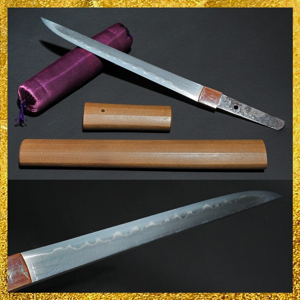 Japanese Katana "Sukeharu" Edo Period 9.21 in Shirasaya Tanto Antique11