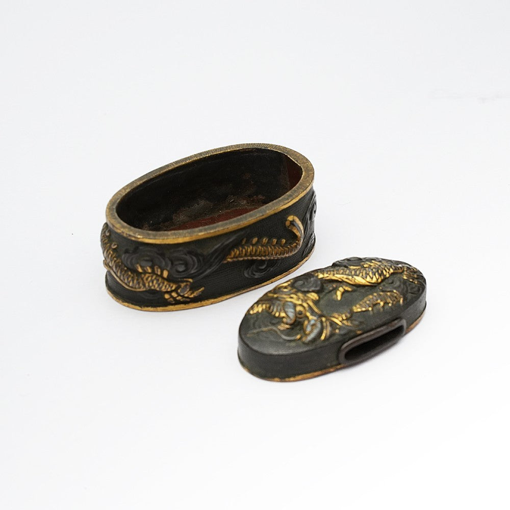 Futigashira Japanese Sword Accessory ”Dragon” 1.47 in4