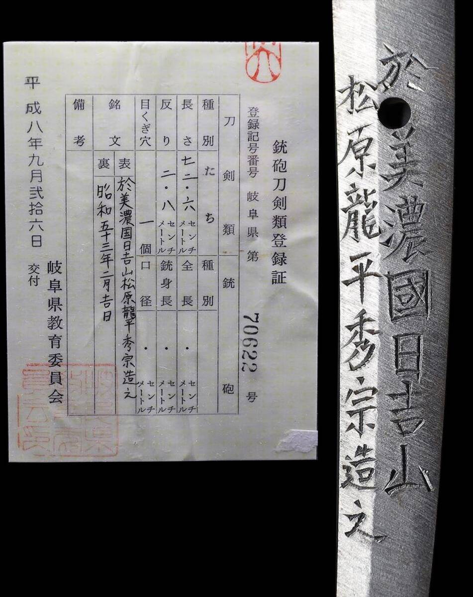To Edward, Japanese Sword Tachi Shirasaya Matsubara Ryūhei Hidemune 28.58in From JPN