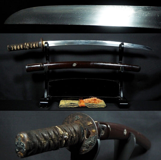 Japanese Sword Antique Wakizashi Koshirae 守勝 Morikatsu 21.8 in From Japan Katana