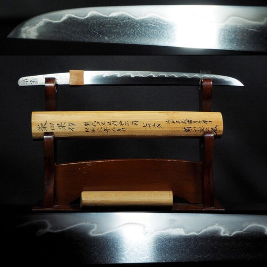 Japanese Sword Antique Tanto Shirasaya 柴田果 Shibata Ka 8.6 inch From Japan Katana