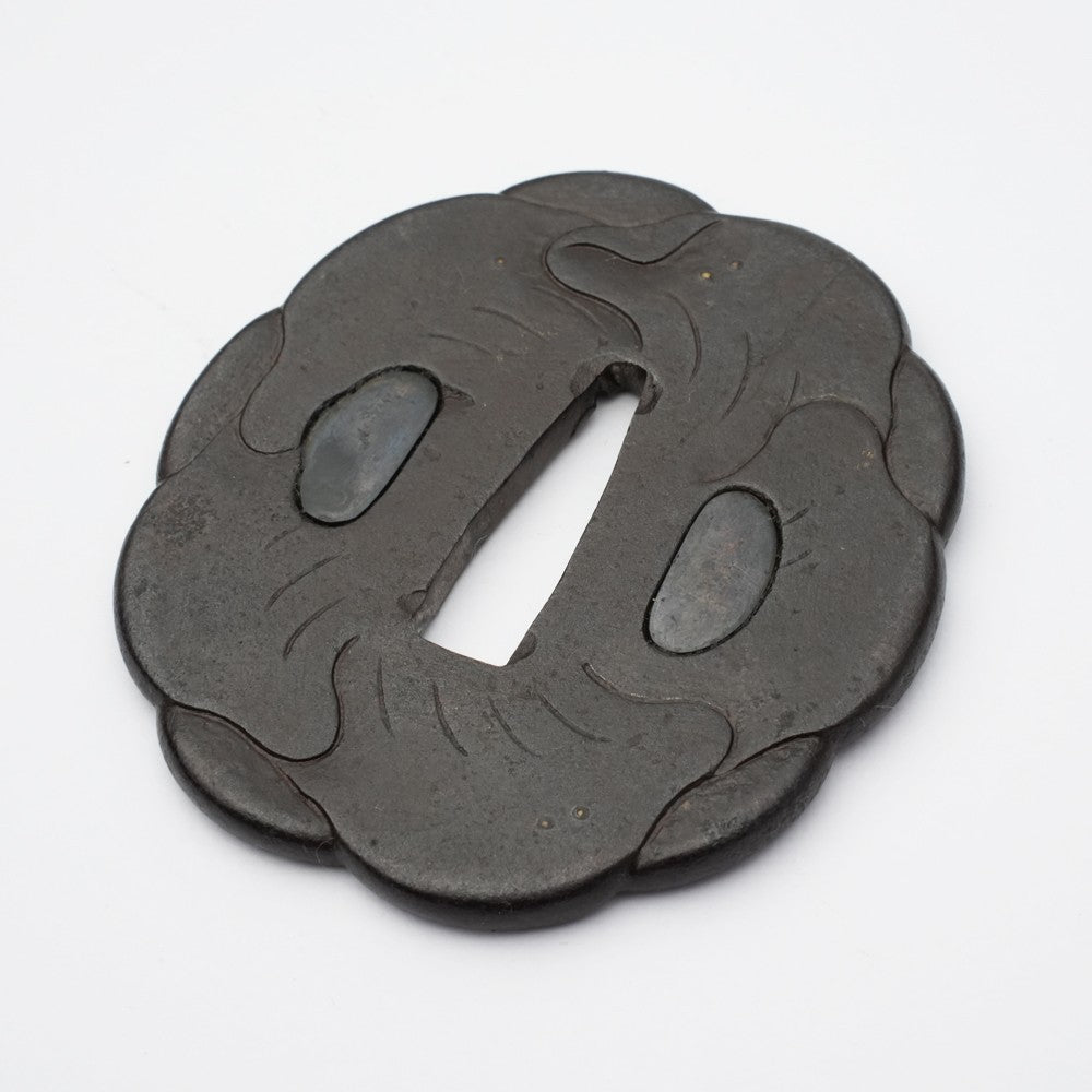 Tsuba Japanese Sword Accessory Sadahiro 2.57 in From Japan4