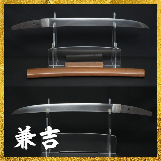 Japanese Antique Antique Wakizashi Shirasaya Kaneyoshi saku (Seki) 15.03in NBTHK0