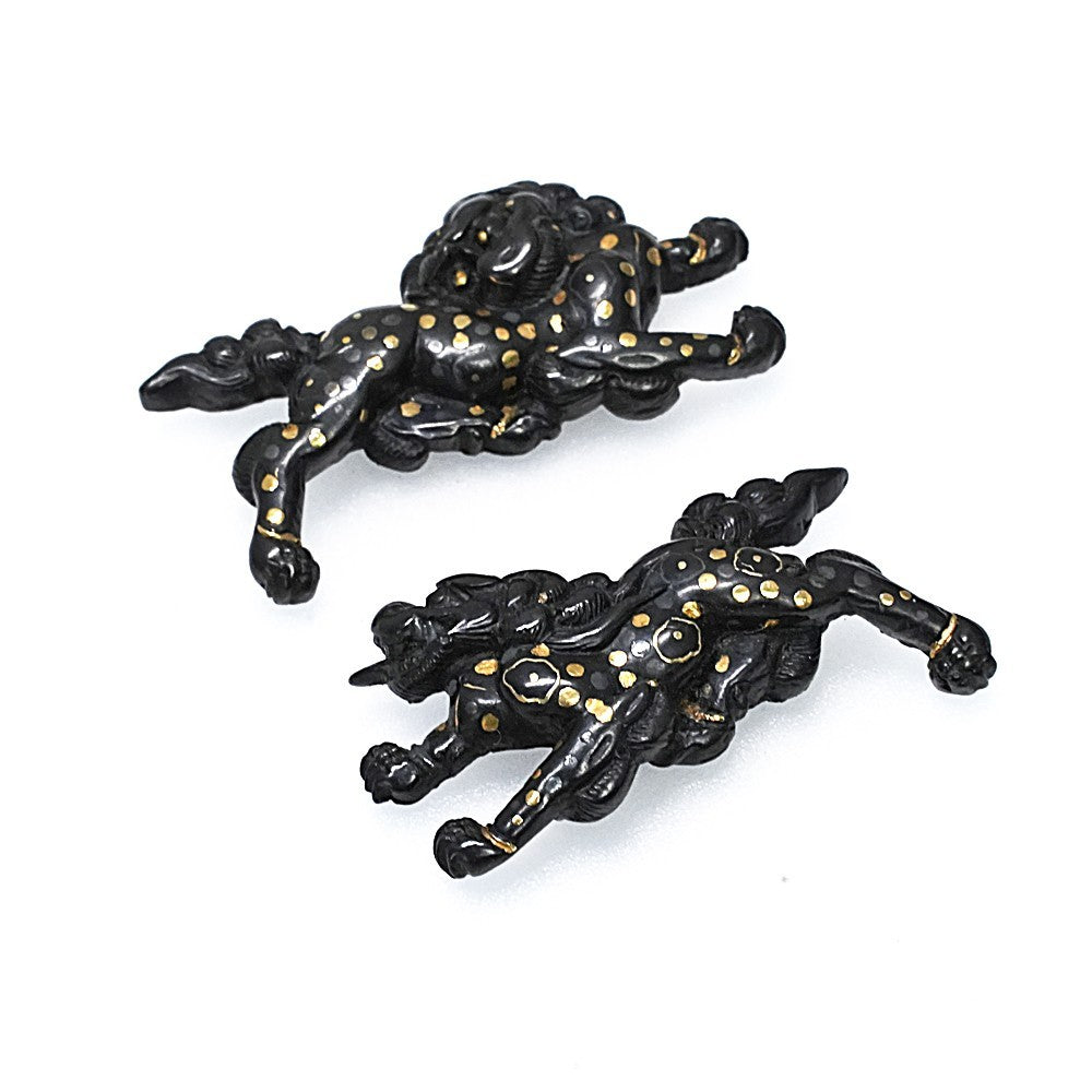 Menuki Japanese Accessory "Goto Lion" 1.59 in3