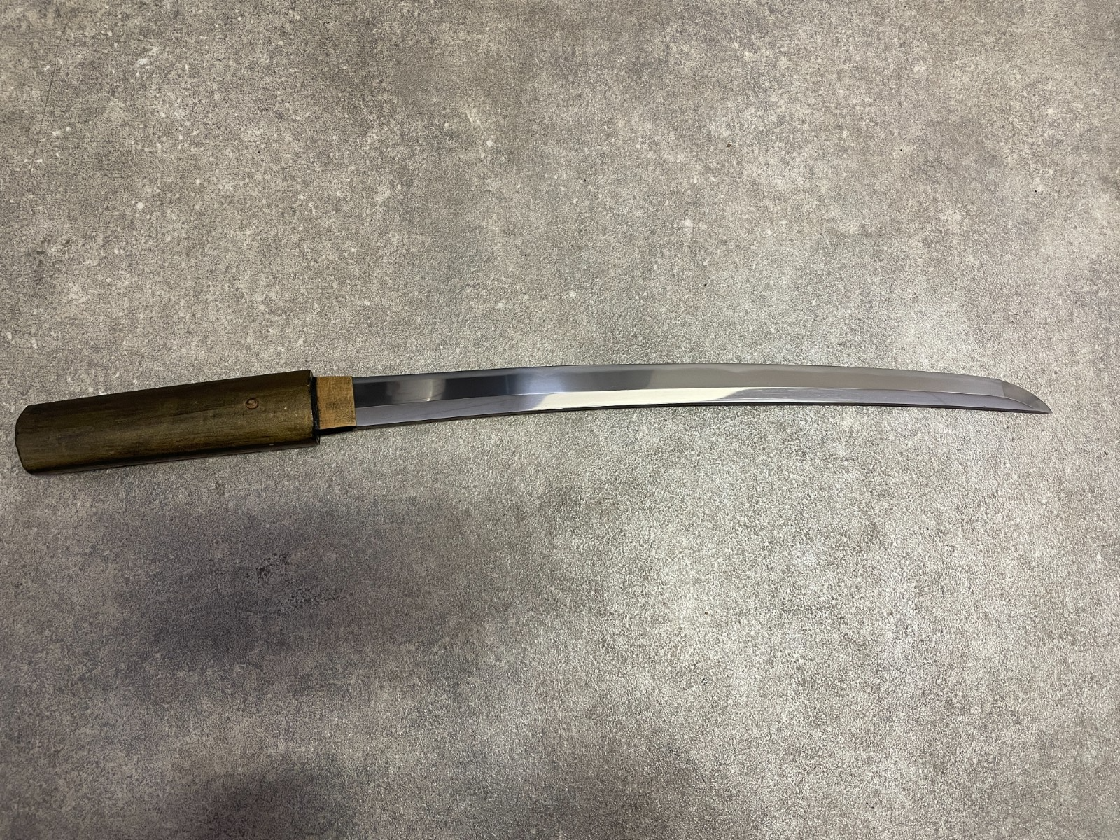 Japanese Antique Samurai Sword "Hizen Ju Yoshihide" Wakizashi Shirasaya 14.92 in4