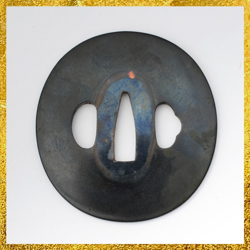 Tsuba Japanese Sword Accessory Presented 2.58 in From Japan0