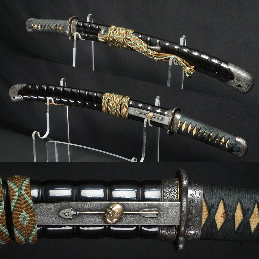 Japanese Sword Antique Wakizashi Koshirae Mumei Unsigned 13.62 in From Japan5