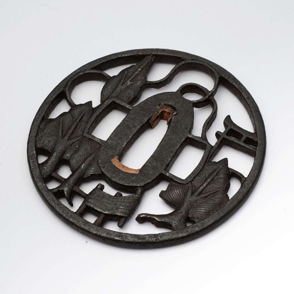 Tsuba Japanese Sword Accessory Miwa Transparent  3.15 in From Japan4