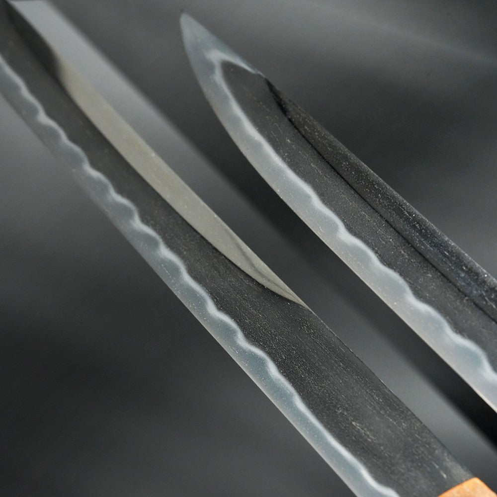 Japanese Samurai Sword Antique Wakizashi Koshira Mumei (Den Sue-Nio) 12.32 in4
