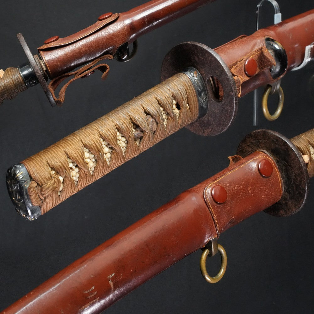 Japanese Sword "Shimousa no kami Fujiwara Kaneyuki" Wakizashi  17.83 in Katana9