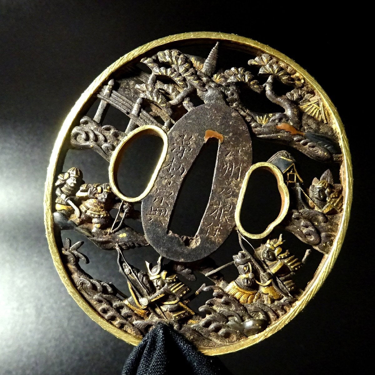 Tsuba Japanese Accessory "Souheisinyudosouten Genpeigassenn" 3.14 in0