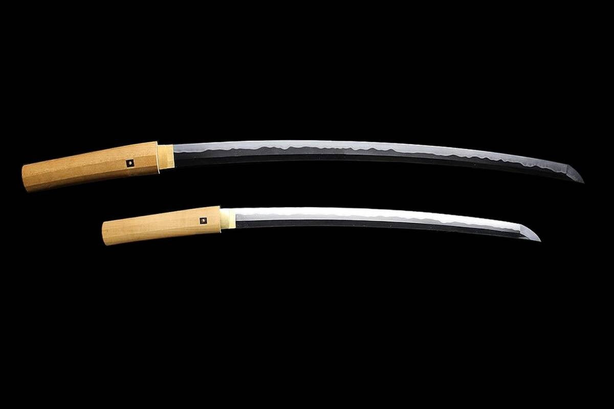 Japanese  Antique  Katana  Fukuokazyu Munehiro Koshirae Shirasaya 29.48 in7