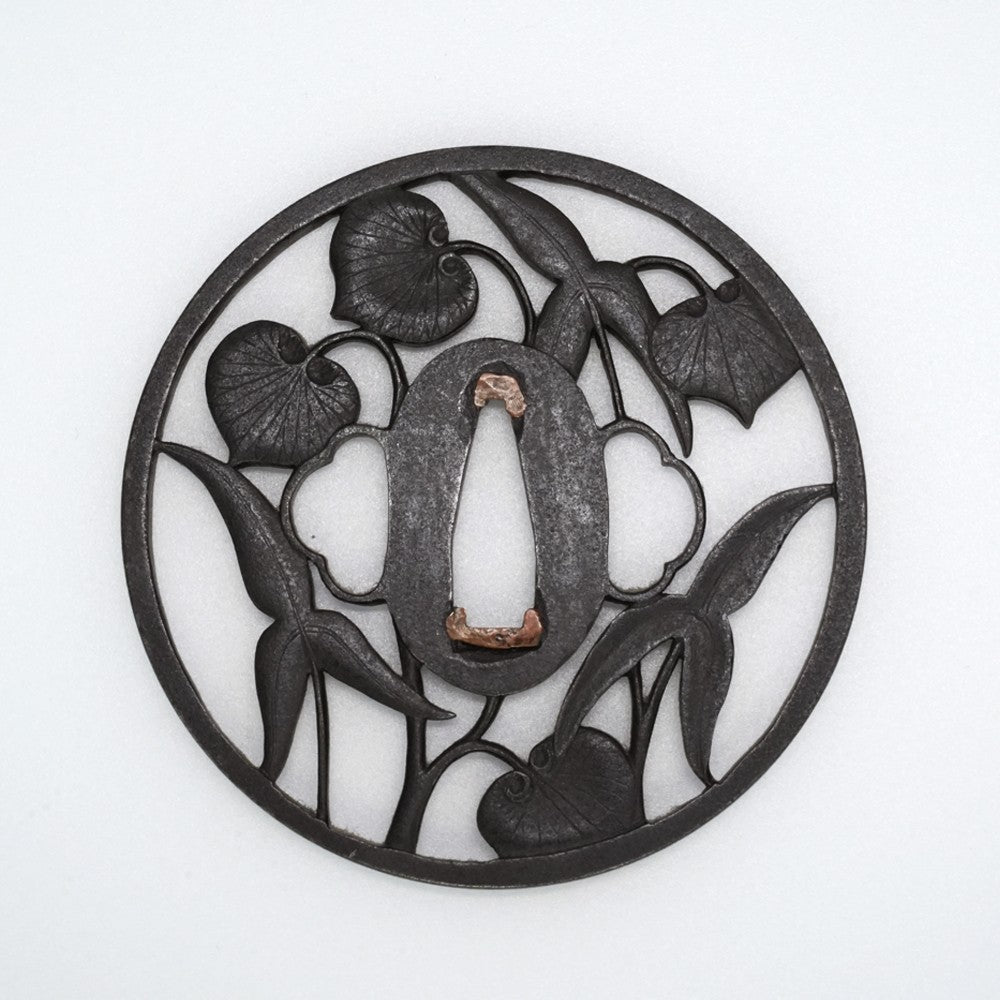 Tsuba Japanese Sword Accessory Aoi Tooru 3.22 in From Japan3