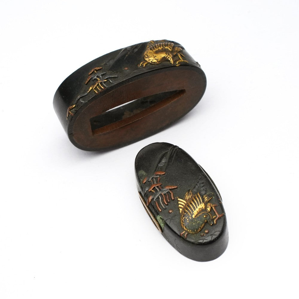 Futigashira Japanese Sword Accessory ”Bird” 1.5 in1