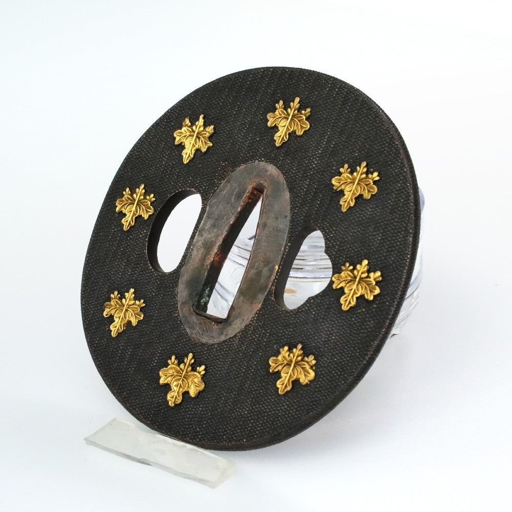 Tsuba Japanese Sword Accessory Paulownia Crest Shakudo Uonoko 3.1 in From Japan2