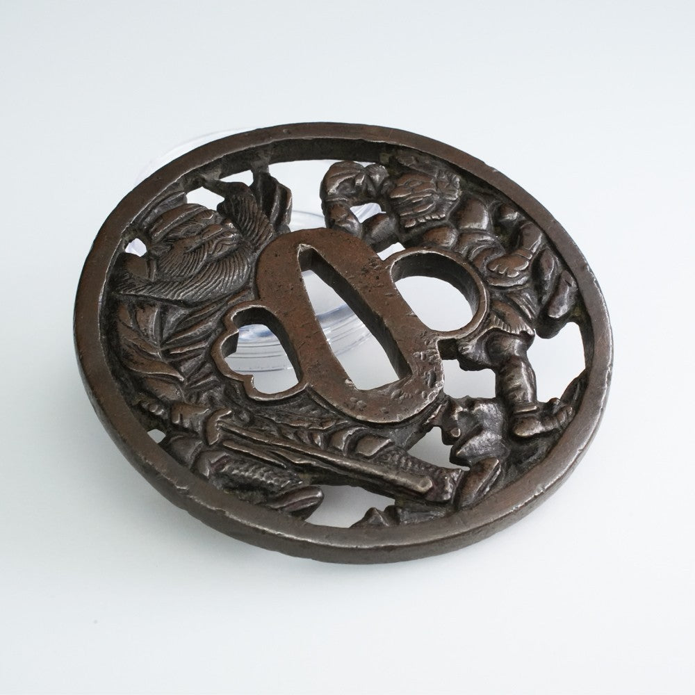 Yamagane Tsuba Japanese Sword Accessory Openwork 3.2 in From Japan5