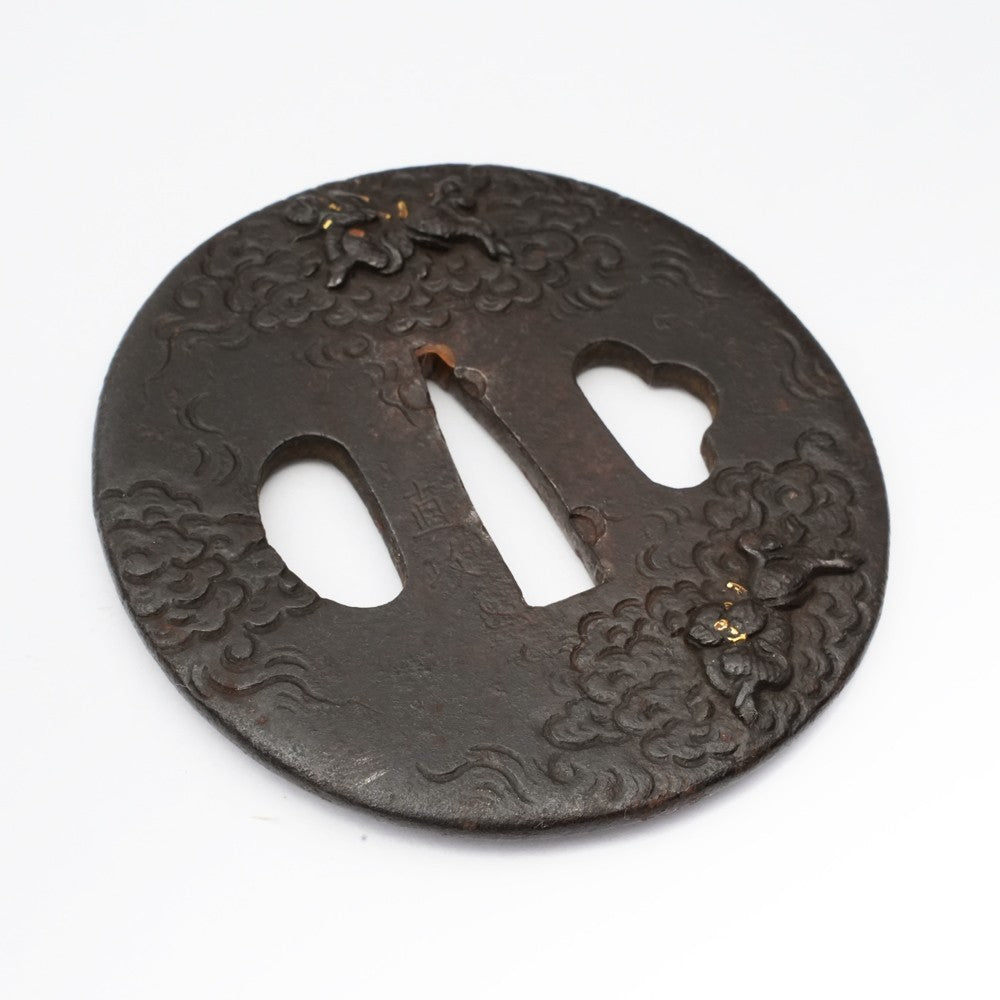Tsuba Japanese Sword Accessory Giraffe Naomasa 2.79 in From Japan5
