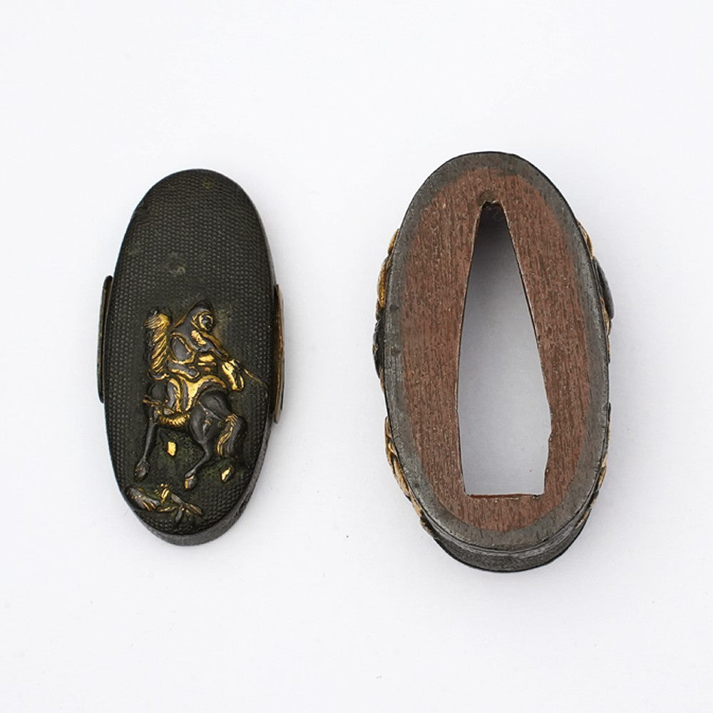 Futigashira Japanese Sword Accessory ”Chinese People” 1.53 in4