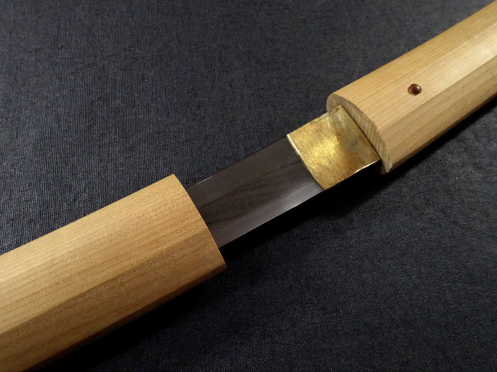 Japanese Samurai Sword Antique Wakizashi Shirasaya "Fujiwara Munetsugu" 17.79 in3