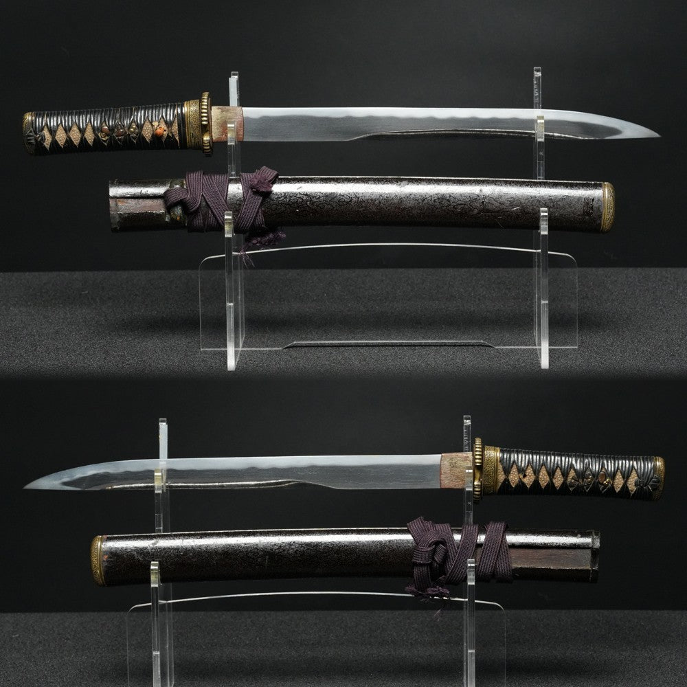 Japanese Samurai Sword Antique Wakizashi Koshira Mumei (Den Sue-Nio) 12.32 in1