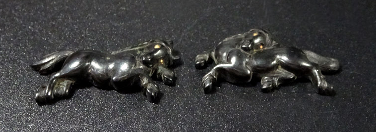 Menuki Japanese Accessory "Prancing Horse" 1.1 in5