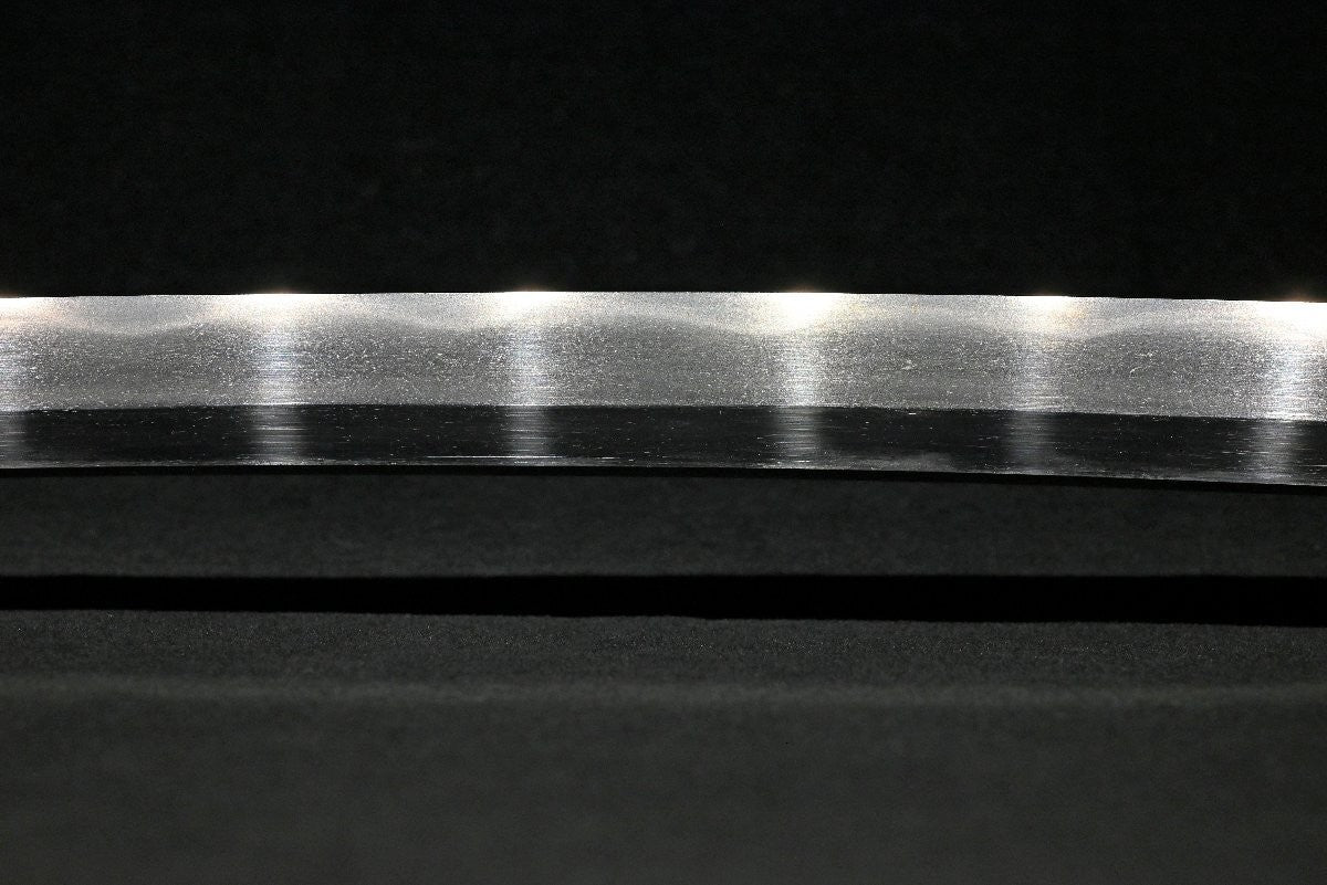 Japanese Antique Sword Katana Shirasaya "Kanenobu" Notareba Mokume-hada 23.89 in3