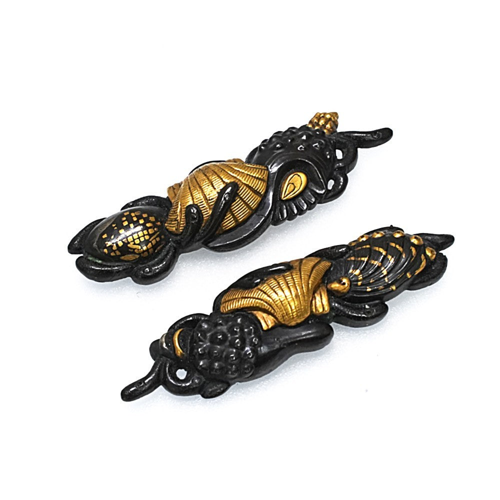 Menuki Japanese Accessory "Seaweed" 1.79 in1