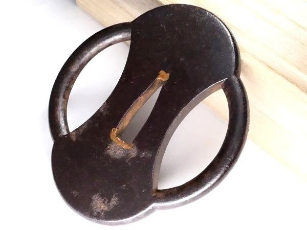 Tsuba Japanese Sword Accessory "Weight connection diagram"  2.8 in6