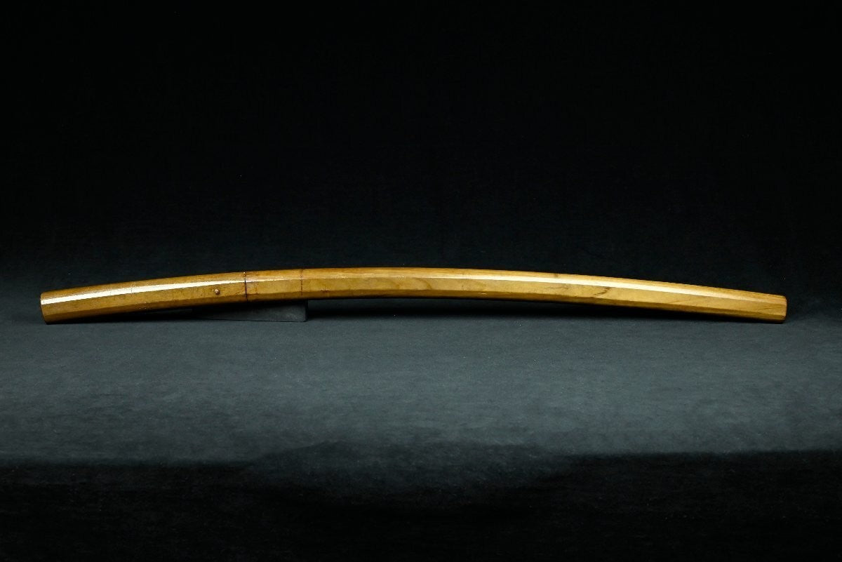 Japanese Antique Sword Katana Shirasaya "Kanenobu" Notareba Mokume-hada 23.89 in6