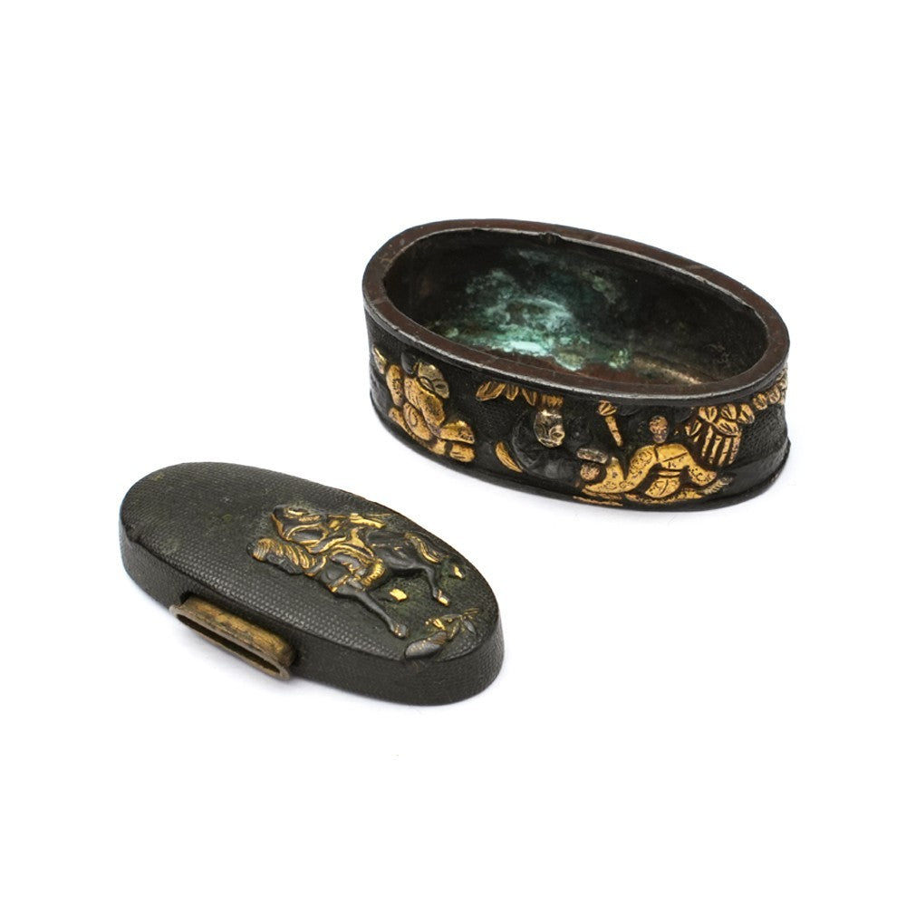 Futigashira Japanese Sword Accessory ”Chinese People” 1.53 in1