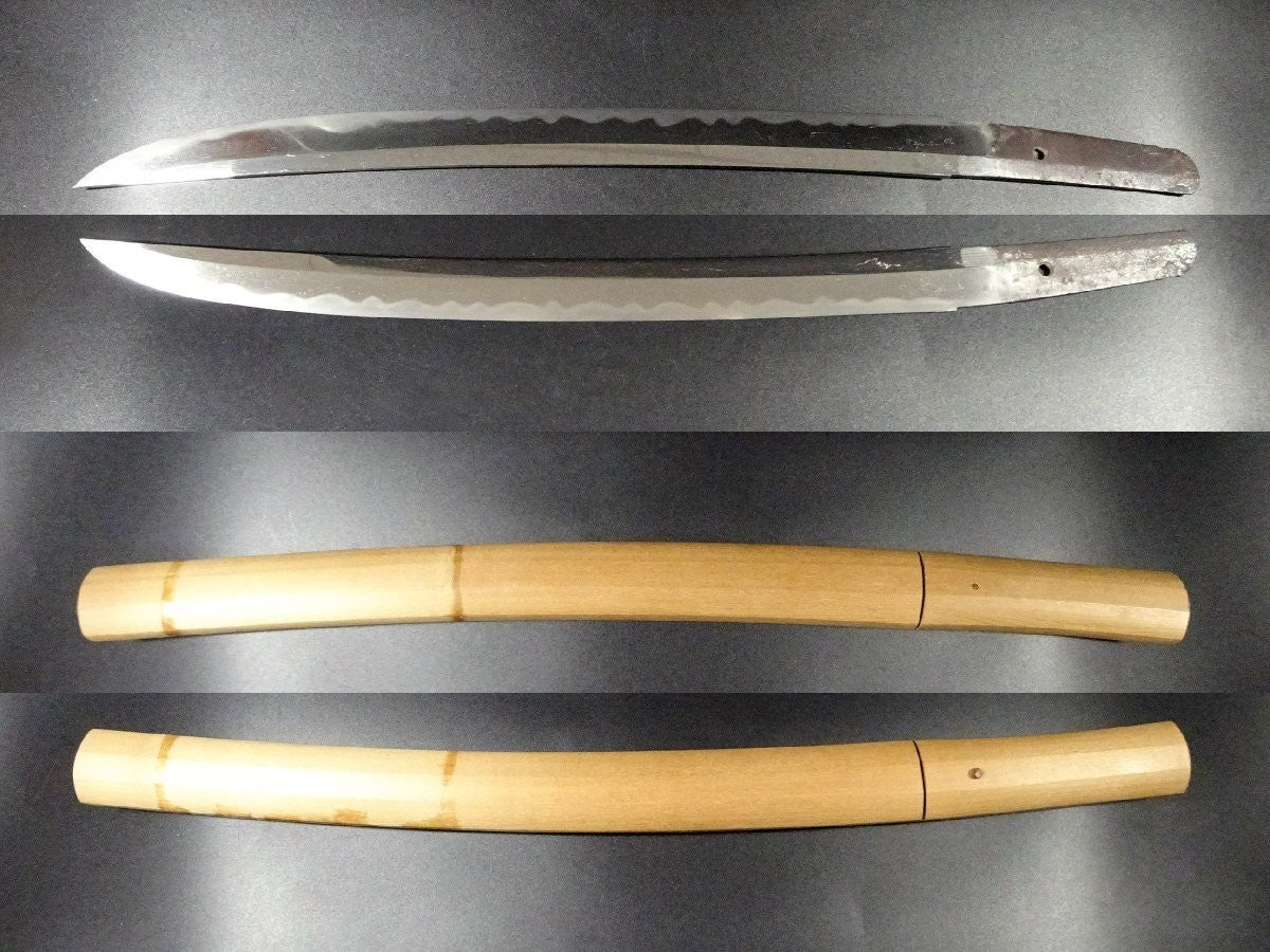 Japanese Samurai Sword Antique Shirasaya Katana"Bishuosafune Nagamitsu" 15.03 in17