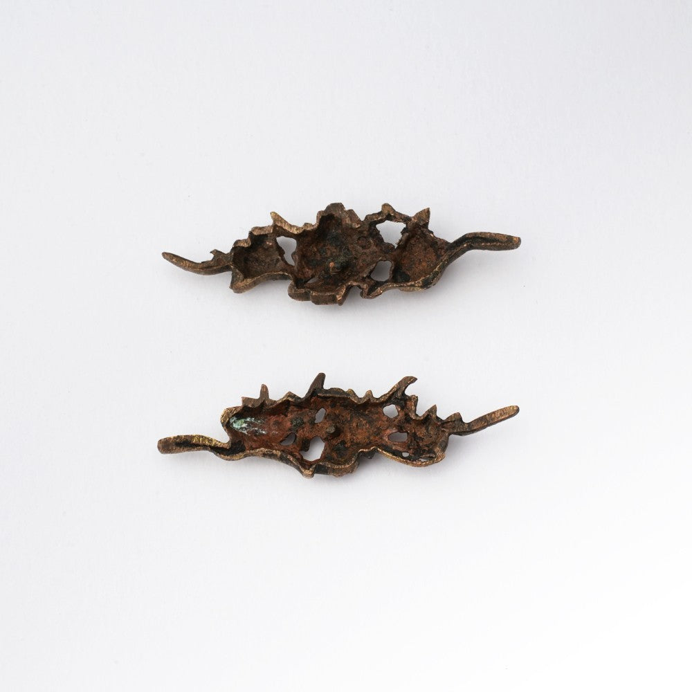 Menuki Japanese Accessory "Plant" 1.85 in2