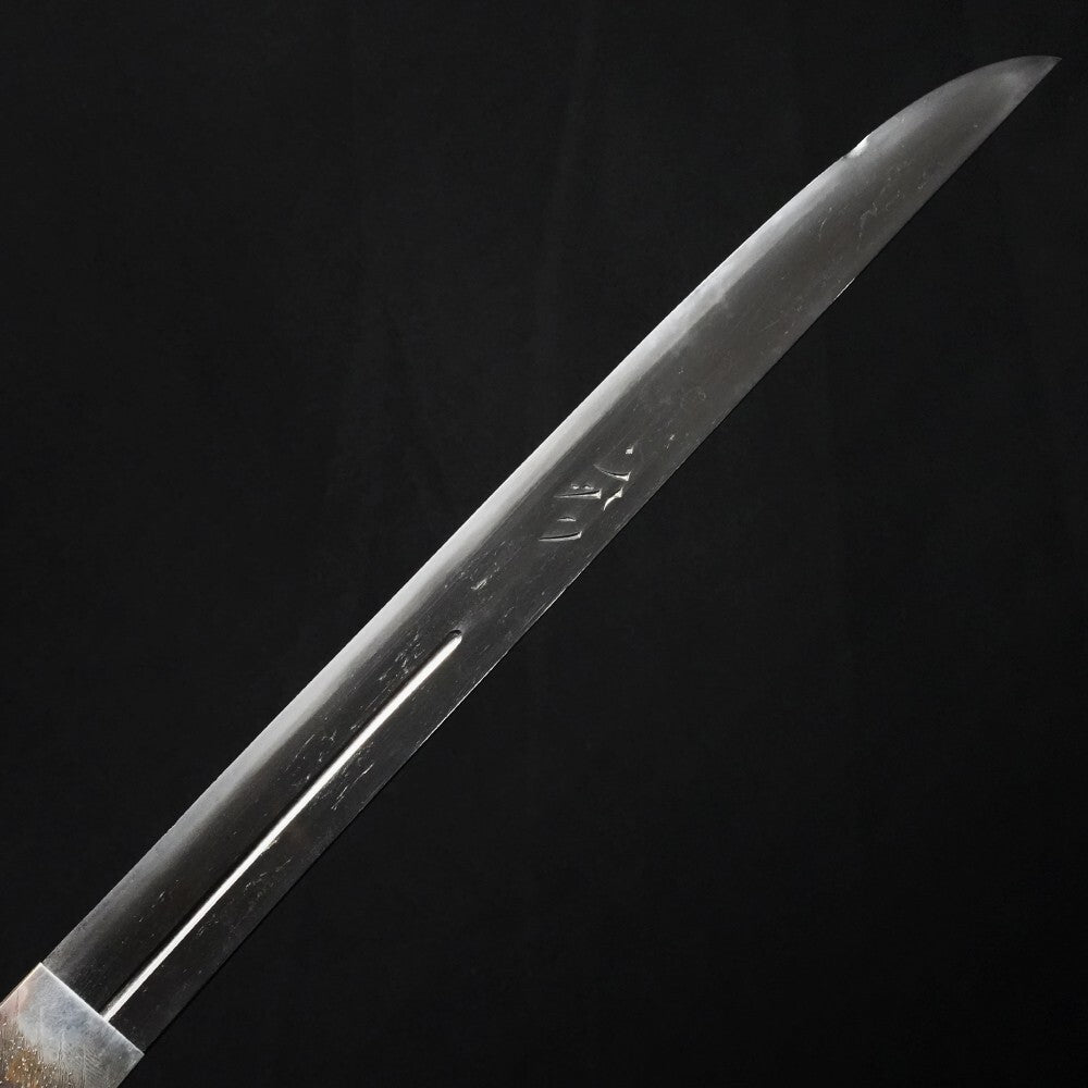 Japanese Antique Sword "Masayuki" w/ Blade Carving Tanto Shirasaya 9.88in Katana3