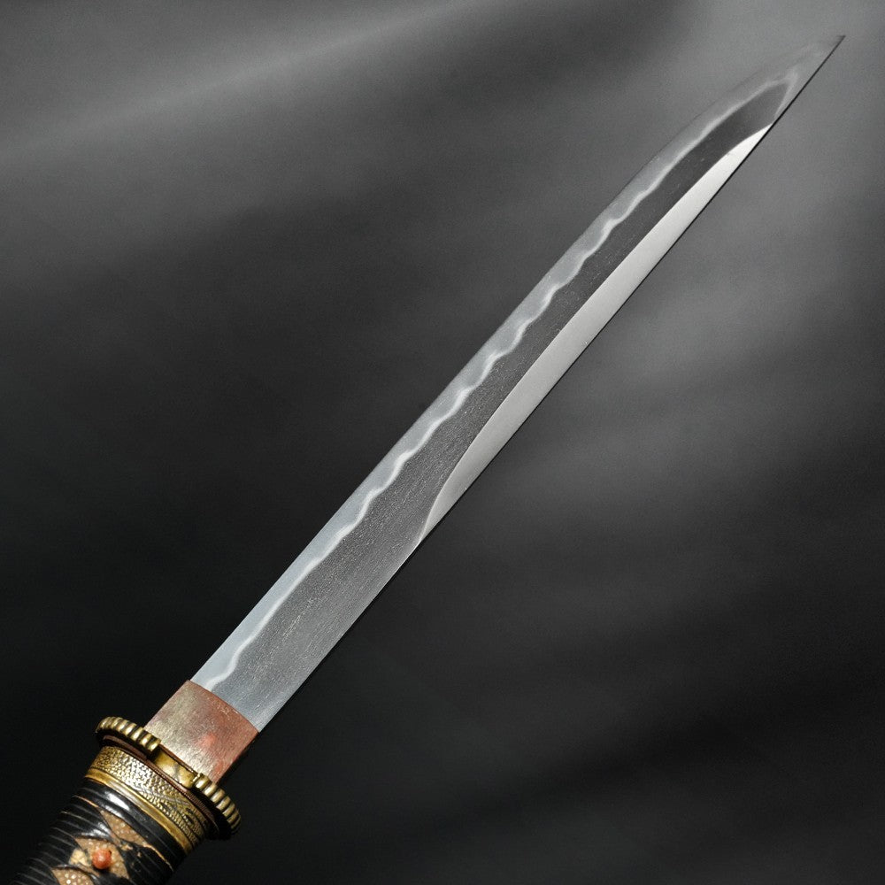 Japanese Samurai Sword Antique Wakizashi Koshira Mumei (Den Sue-Nio) 12.32 in5