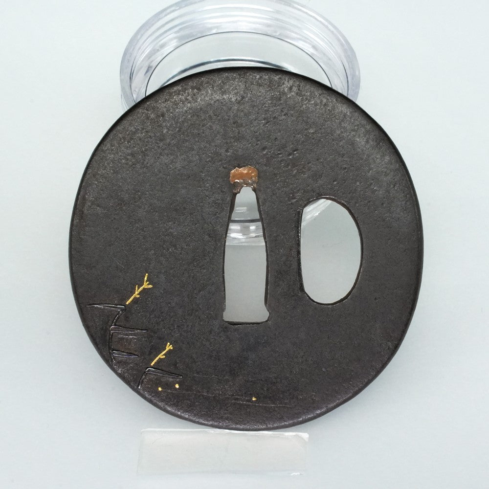 NBTHK Tsuba Japanese Accessory "Konara" 2.56 in2