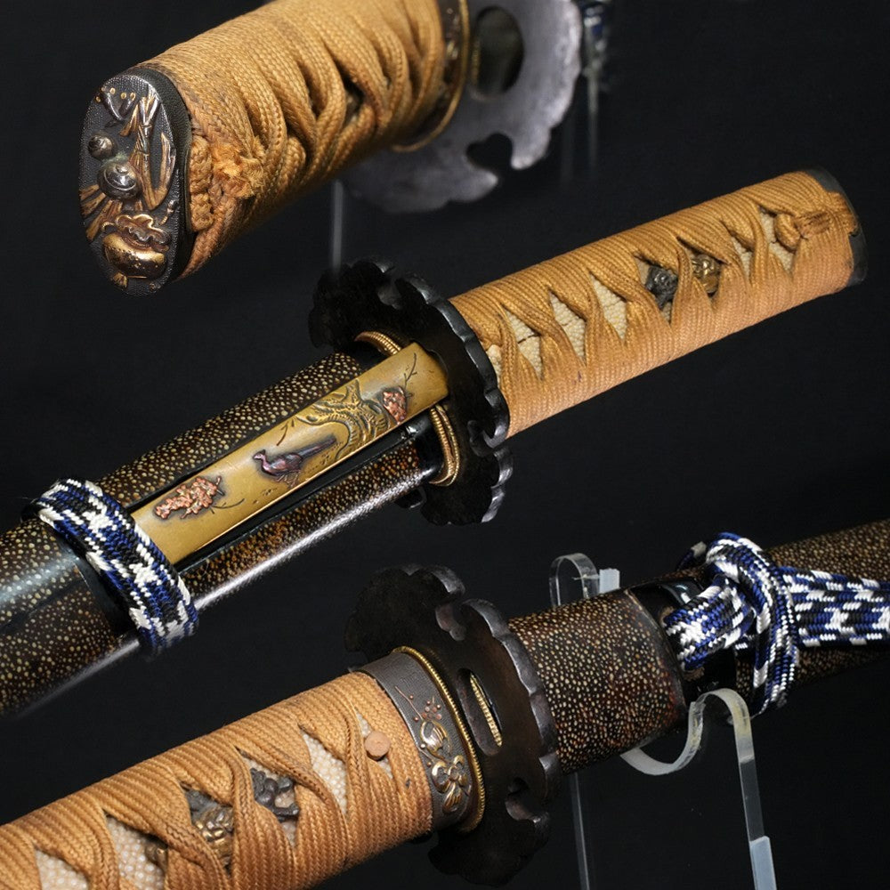 Japanese Sword Antique "Uda Kunifusa" Tanto Koshirae 11.73 in with Certificate9