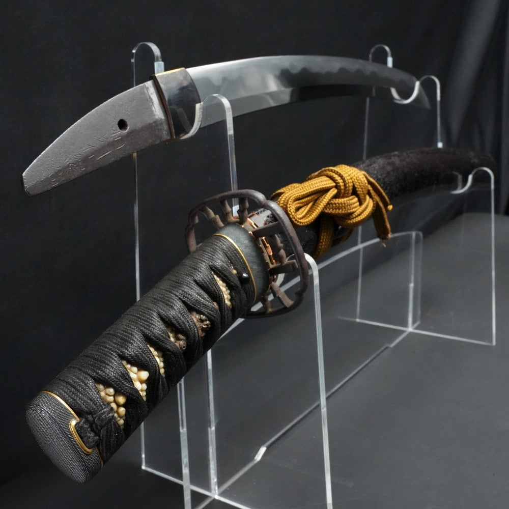 Japanese Sword Wakizashi Shirasaya Koshirae Sōshū-jū Tsunahiro 16.77 in NBTHK8