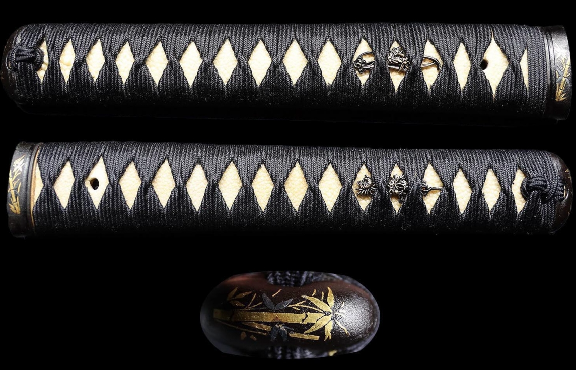 Japanese  Antique  Katana  Fukuokazyu Munehiro Koshirae Shirasaya 29.48 in18