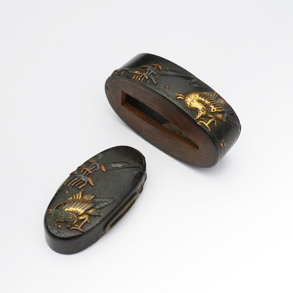 Futigashira Japanese Sword Accessory ”Bird” 1.5 in2