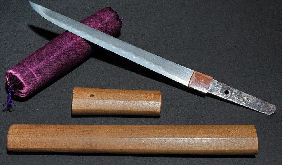 Japanese Katana "Sukeharu" Edo Period 9.21 in Shirasaya Tanto Antique1
