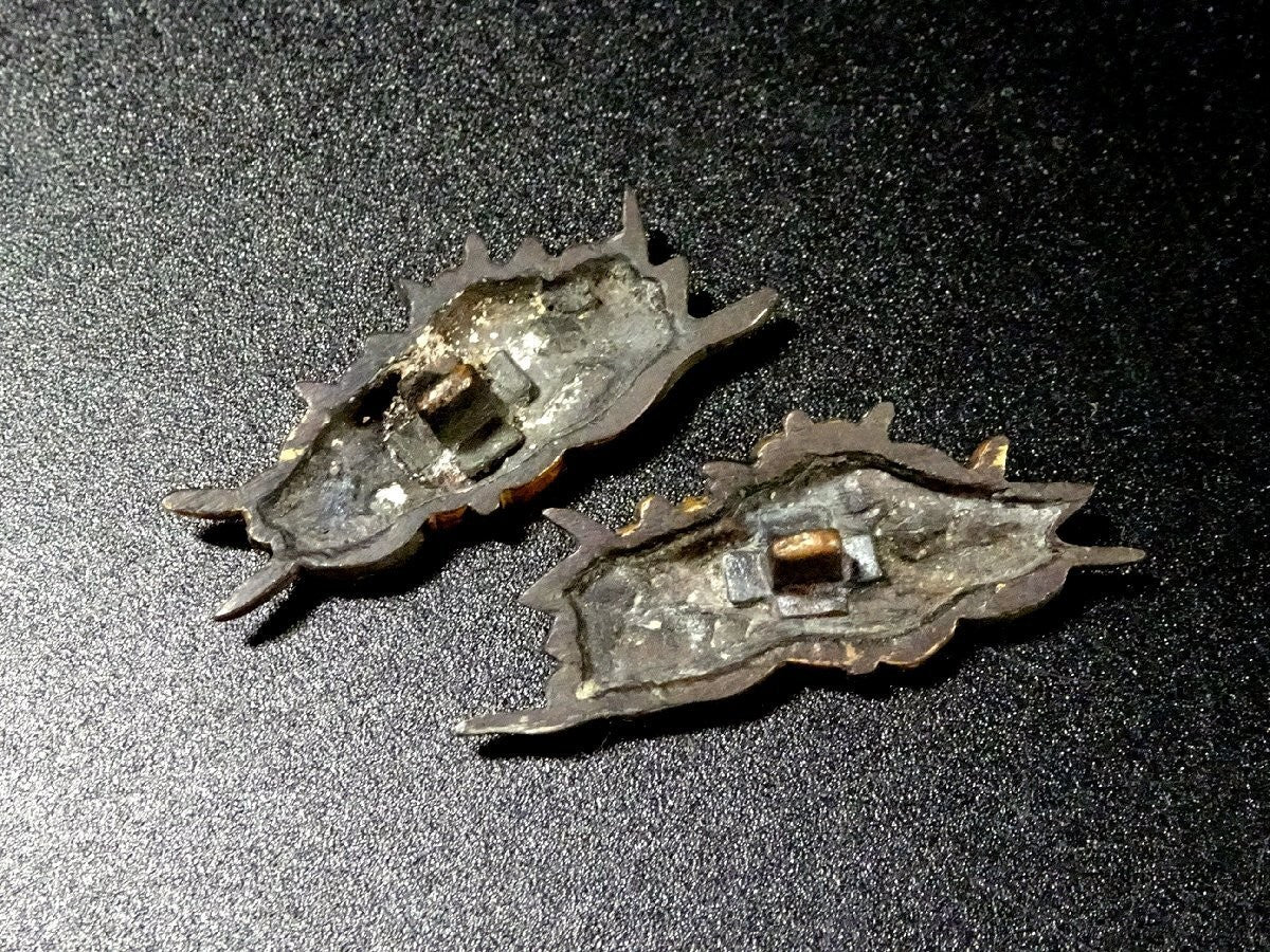 Menuki Japanese Accessory "Iris and Birds" 1.33 in3