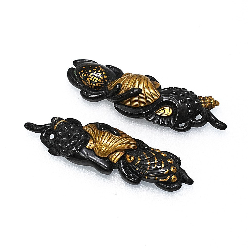 Menuki Japanese Accessory "Seaweed" 1.79 in2