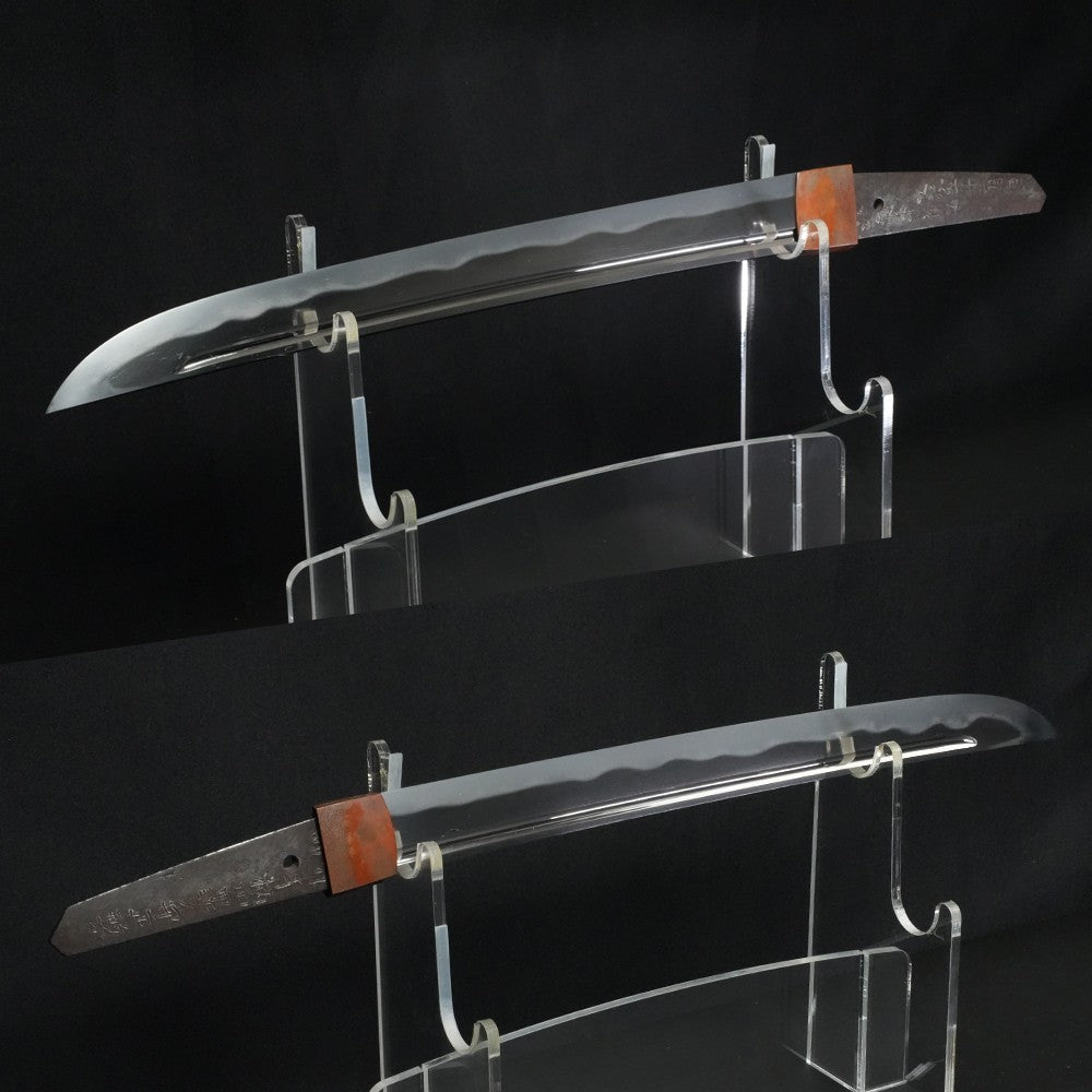 Japanese Antique Tegarayama Kai no kami Masashige Wakizashi Shirasaya 13.77 in2