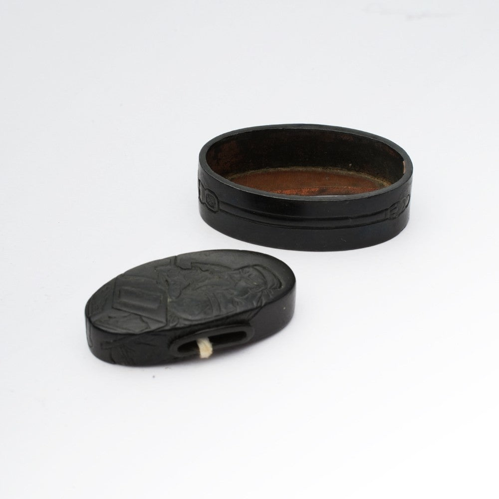 Futigashira Japanese Sword Accessory ”Guan Yu Yasunaga Kao” 1.53 in3